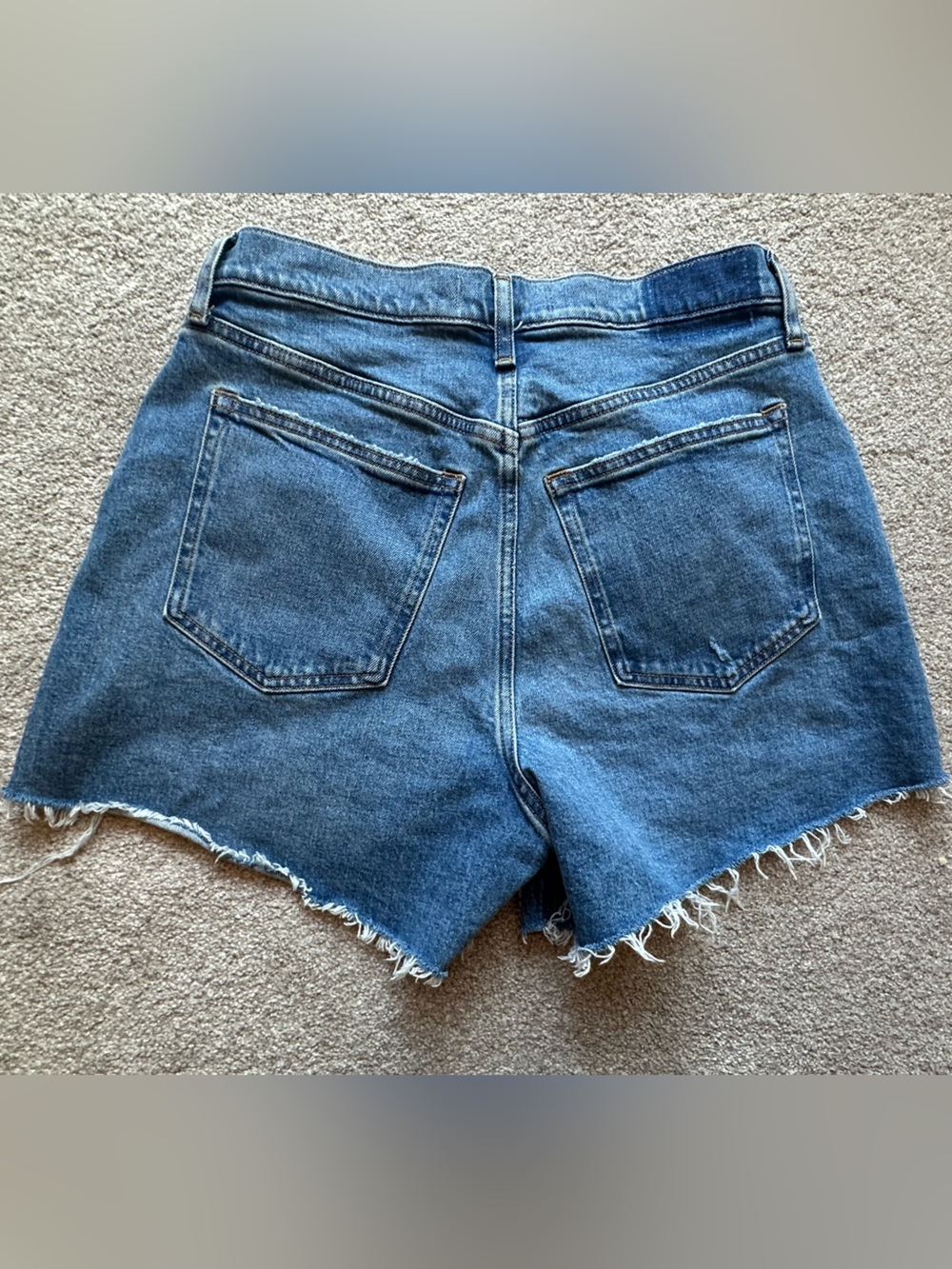 Abercrombie & Fitch Distressed Blue Denim Cutoff Shorts - Picture 3 of 3